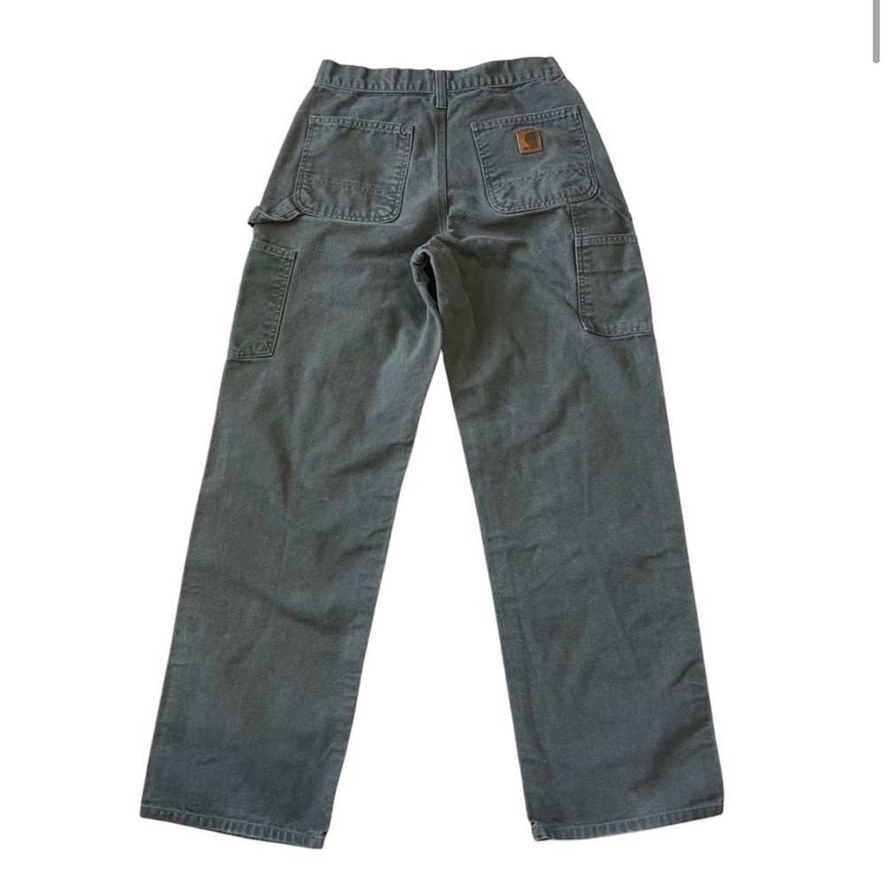 Carhartt Carpenter Pants Olive Green  28" x 30" Canvas Workwear